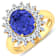 4.22ctw Violet Tanzanite and Diamond 14K Yellow Gold Halo Ring