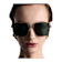 Dior Cannage Rose Gold Square Frame / Green Lenses Sunglasses
