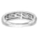 Rhodium Over 14K White Gold Diamond Trio Men's Wedding Band 0.10ctw