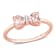 Morganite and Diamond 10K Rose Gold Bow Ring 1.015ctw