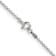 Rhodium Over Sterling Silver 1.5mm Rolo Chain with 2 Inch Extension Necklace
