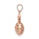 14k Rose Gold Polished and Textured 3D Pineapple Pendant