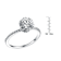 CZ Solitaire Ring In Sterling Silver