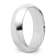 Rhodium Over Sterling Silver 6mm Half-Round Band