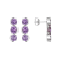 Lab Created Alexandrite Sapphire Platinum Over Silver June Birthstone
Earrings 4.90ctw