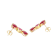 Lab Created Ruby 18k Yellow Gold Over Silver July Birthstone Earrings 4.80ctw