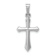 Rhodium Over 14k White Gold Polished Cross Pendant