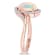 1ct Blue Ethiopian Opal And 0.14ctw Diamond 10k Rose Gold Halo Ring