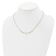 14K Two-tone Diamond-cut Bar Necklace