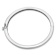 Rhodium Over 14k White Gold 6.3mm Polished Solid Hinged Bangle Bracelet