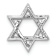 Rhodium Over 14k White Gold Diamond Star of David Chain Slide Pendant