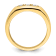 14K Yellow Gold 3-Stone Diamond Men's Ring 0.49ctw
