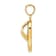 14k Yellow Gold Polished and Textured 3D with Lab Created White Opal
Flip-Flop Pendant