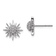 Rhodium Over 14k White Gold 11mm Diamond Fancy Sun and Star Stud Earrings