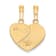 14K Two-tone MOMMY-ME Break-apart Heart Pendant