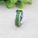VERMONT Tungsten Wedding Band With Emerald Green Carbon Fiber Inlay 8mm