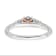14K Two-tone White and Rose Gold Cluster Diamond Engagement Ring 0.11ctw