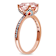 Morganite and Diamond 10K Rose Gold Ring 2.06ctw
