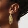14K Yellow Gold Polished Diamond-cut Post Dangle Earrings