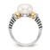 Sterling Silver Antiqued with 14K Accent Diamond and Freshwater Cultured
Pearl Ring