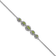Rhodium Over 14k White Gold Marquise Peridot Bracelet