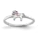 Rhodium Over Sterling Silver Multi-color Enameled Unicorn Children's Ring