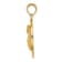14k Yellow Gold Textured CHARLESTON Pineapple Charm