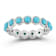 Rachel Zoe Lab-Created Turquoise Eternity Band Ring in Rhodium Over
Sterling Silver