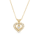 0.60ctw Diamond Heart Pendant with chain in 14k Yellow Gold
