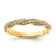 14K Yellow Gold Twisted Diamond Wedding Band 0.2ctw