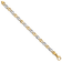 14K Two-tone Yellow and White Gold 6.5mm Hand-Polished Fancy Link Bracelet