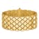 14K Yellow Gold Reversible Satin and Polished 24mm 7.25-inch Bracelet