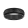7mm Diagonal-Cut Comfort Fit Band in Black Tungsten Carbide with Satin Finish