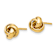 14k Yellow Gold Polished Knot Stud Earrings
