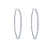 Blue Cubic Zirconia, Slim Large Hoop Earrings