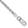 Rhodium Over 10k White Gold 2mm Diamond-Cut Quadruple Rope Link Bracelet