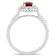 Ruby and Diamond 14K White and Yellow Gold Ring 1.26ctw