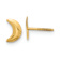 14k Yellow Gold Children's Moon Stud Earrings