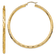 14K Yellow Gold 2 3/16" Diamond-Cut Hoop Earrings