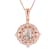 1.28cttw Morganite and Diamond Pendant in 14k Rose Gold