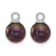 Rhodium Over 14K White Gold 7-8mm Black and White Freshwater Cultured
Pearl Dangle Hoop Earrings