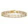 14K Yellow and White Gold 7.5mm Hand-polished Fancy Link Bracelet
