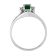 0.43ctw Emerald and Diamond Ring in 14k White Gold