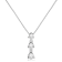 White Cubic Zirconia 14k White Gold Pendant With Chain 0.20ctw