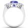 3.86ctw Violet Tanzanite and Diamond 14K White Gold Halo Ring