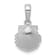Rhodium Over 14k White Gold Textured Scallop Shell Pendant