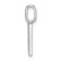 14K White Gold Diamond Letter H Initial Pendant