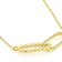 Delicate Oval Link CZ Pendant Necklace In 18K Gold Over Sterling Silver