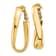 14k Yellow Gold 1 3/8" High Polished Twisted Oval Hoop Earrings