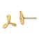 14k Yellow Gold 10.5mm 2D Propeller Stud Earrings